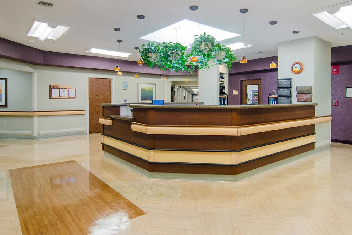 The nurses station at Mentor Hills