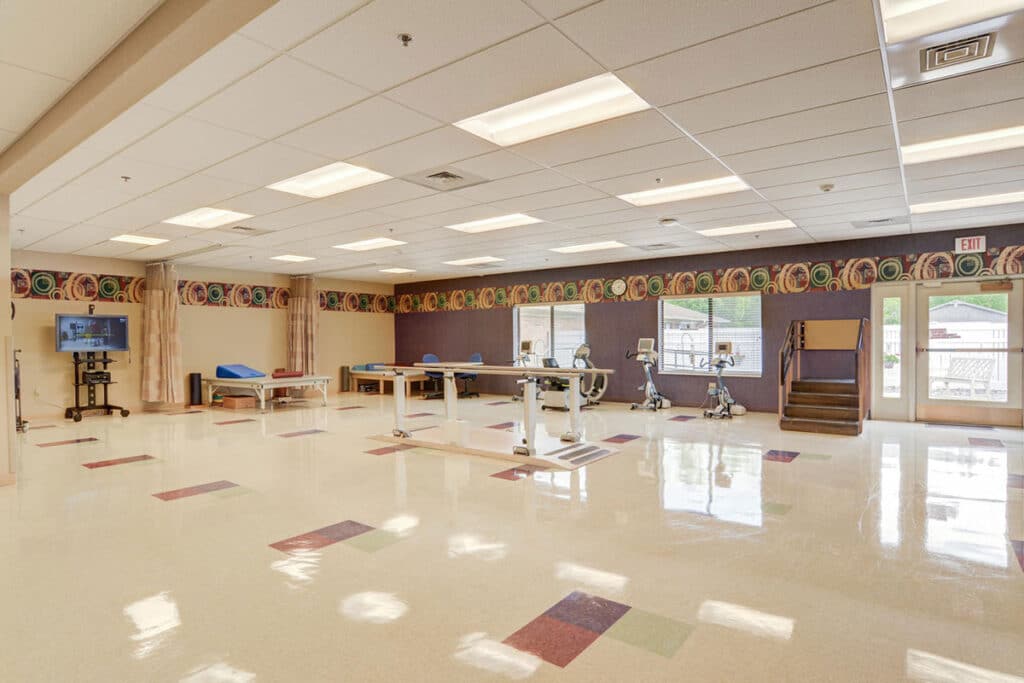 Physical therapy room at Mentor Hills