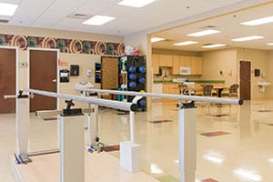 The rehab gym at Mentor Hills