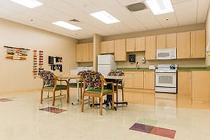 A common area at Mentor Hills