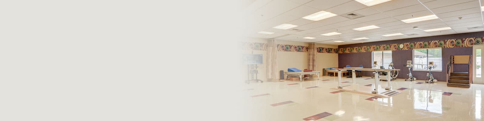 The rehab gym at Mentor Hills