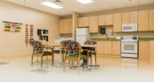The rehab gym at the Carnegie Park Post Acute facility
